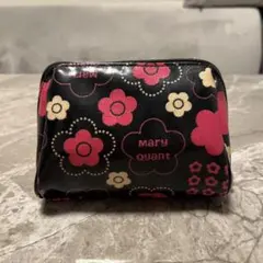 【匿名配送】MARY QUANT マリークワント ポーチ 花柄 デイジー柄 黒