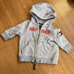 TOMMY HILFIGER フード付きパーカー 12M グレー