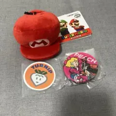 スーパーマリオ ボールチェーンマスコット マリオの帽子 ピーチ