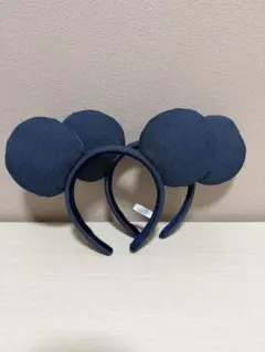 ミッキー耳カチューシャセット デニム風