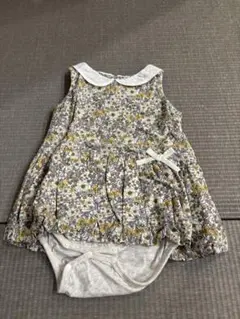 petit main 花柄ロンパース 80