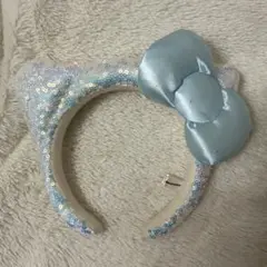 usj ユニバ　キティ　スパンコール　カチューシャ　水色　ホワイト　白