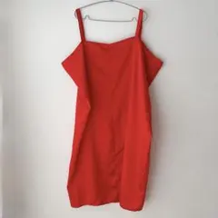 美品 レア ワンピース キャミワンピース 赤 レッド パーティ ドレス
