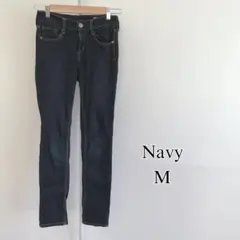【美品】 Navy レディース パンツ デニム ジーンズ ネイビーブルー系