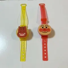 お値下げ可　アンパンマン 腕時計型おもちゃ 光る 子供用 カバオくん 2個セット
