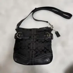 極美品 COACH オールドコーチ 黒 ブラック フラップ flap レザー