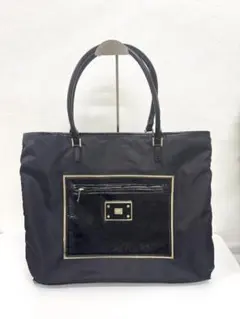 美品·新品未使用ANYA HINDMARCH ナイロン トートバッグ 大容量 黒のサムネイル