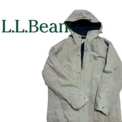 80～90sL.L.Bean 中綿ウールジャケット フード付 ダブルジップ L