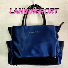 【美品】LANVIN ランバンスポール　カートバッグ ゴルフ　ネイビー