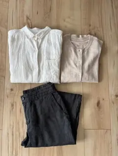 レディース　無印良品　3点まとめ売り　トップス　ボトムス　リネン