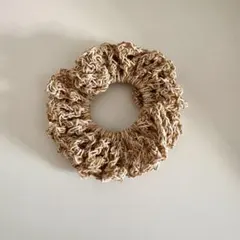 フリルデザイン シュシュ ゴールド