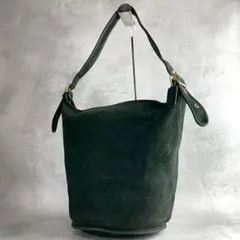 ✨稀少カラー✨美品✨オールドコーチ　バケットバッグ　肩かけ　ヌバックレザー　緑