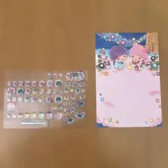 キキララ リトルツインスターズ サンリオ はがき ポストカード シール