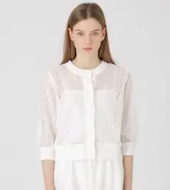 超美品 BLUELABEL CRESTBRIDGE メッシュカーディガン(38)