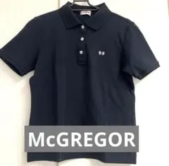 McGREGOR マクレガー 黒 半袖ポロシャツ ロゴ刺繍