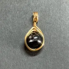 WP264G 天然石 ワイヤーラッピング ペンダントトップ ハイパーシーン