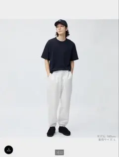 GU ヘビーウェイト スウェット ワイド イージーパンツ M ライトグレー 完売