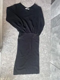 【値下げ中】AZUL BY MOUSSY ブラック ニットワンピースフリーサイズ