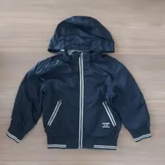H&M キッズ フード付きジップジャケット ネイビー