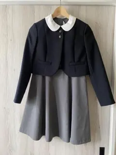 150 美品　グレー　フォーマルワンピース