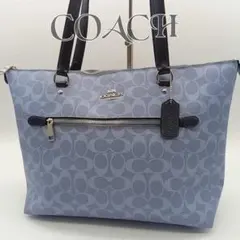 美品 COACH Zip Top Tote signature 91499のサムネイル