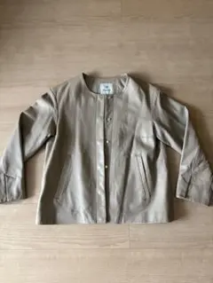 nano universe ベージュ レザージャケット