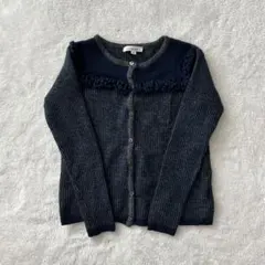 CARAMEL キャラメルロンドン　 ネイビー フリルカーディガン　6才
