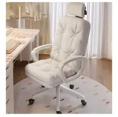 【新品未使用】ホワイトオフィスチェア