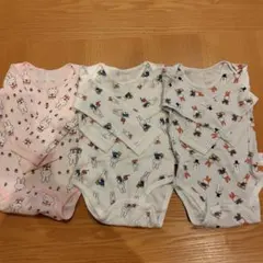 ミッフィー柄 ベビー肌着ロンパース 3点セット 90cm