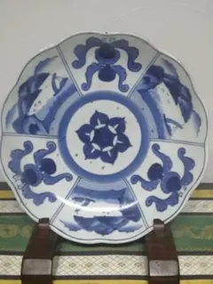 古伊万里 染付 花皿