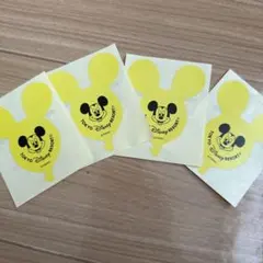 東京ディズニーリゾート　ミッキー　バルーン型シール　非売品　4枚セット