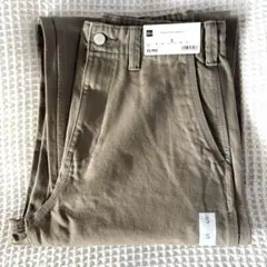 【新品未使用 】GU バレルレッグワークパンツ S ウエスト72cmブラウン