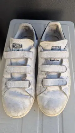 adidas Stan Smith ホワイト ベルクロスニーカー