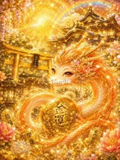 開運絵画　❀数量限定❀龍繋♡ 開運絵画 ❀笑龍シリーズ 無限∞九頭龍 - メルカリ