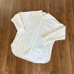 UNIQLO オーバーサイズスタンドカラーシャツ ホワイト XL