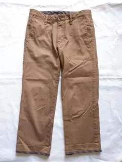 BLUE WAY クロップドチノパンツ Sサイズ ブラウンのサムネイル