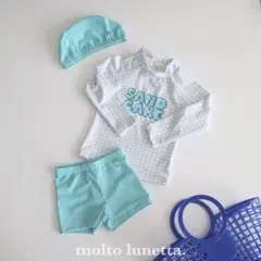 guno スイムウェア4点セット 韓国子供服 水着 ラッシュガード キッズ 水着