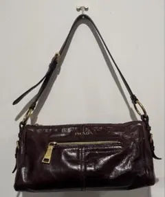PRADA ワンショルダーバッグ 革製 レザー ブラウン 中古品