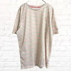 アーノルドパーマー クルーネック 半袖 ヨガウェア マルチボーダー ワンポイント