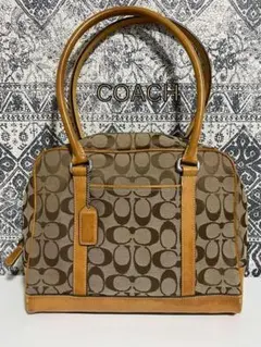 【美品】COACH コーチ シグネチャー トートバッグ ハンドバッグ 肩掛け