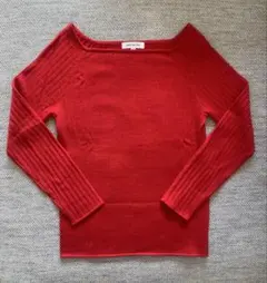 NATURAL BEAUTY BASIC 赤 リブニット ウール