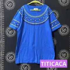 4-67❤️チチカカ エスニック プリント Tシャツ アジアンのサムネイル