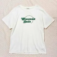 フリークスストア　白×グリーン　ロゴプリント　半袖Tシャツ　ヴィンテージ古着風のサムネイル