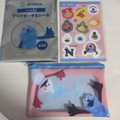 SUNSUN クリアポーチ＆シールセット