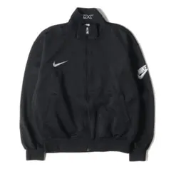 90s NIKE ナイキ 銀タグ 刺繍ロゴ トラックジャケット 黒 希少のサムネイル