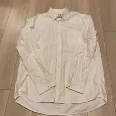 無印良品 アイボリー ボタンダウン 長袖シャツ　L