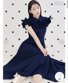 美品】SHE Tokyo Felice Navy シートーキョー ワンピース - メルカリ