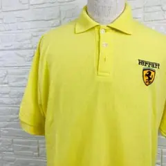 フェラーリ オフィシャル ポロシャツ XXL 黄色 半袖 希少サイズのサムネイル