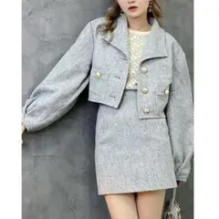 eimy ツイードスカート(blue)