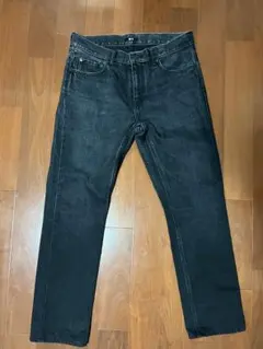 UNIQLO C ブラック スリムフィット デニムパンツ